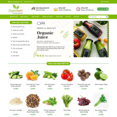 Thiết kế web shop thực phẩm sạch 26