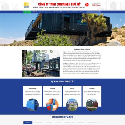 Thiết kế web công ty làm nhà Container