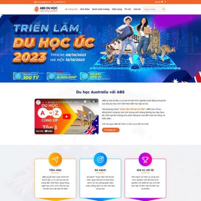 Thiết kế web tư vấn du học Úc