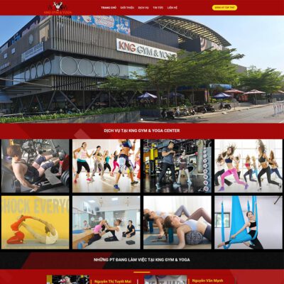 Thiết kế web trung tâm thể hình – phòng tập gym 03