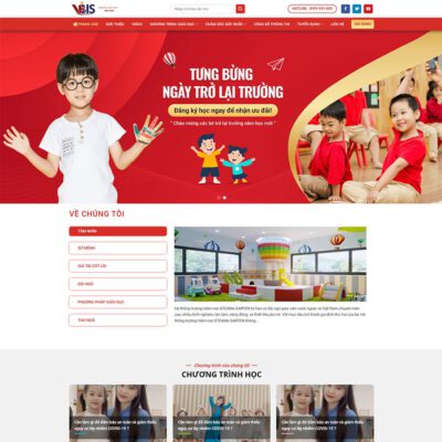 Thiết kế web trường mầm non 02