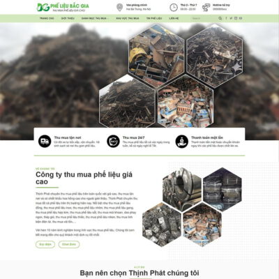 Thiết kế web thu mua đồng nát, phế liệu 02