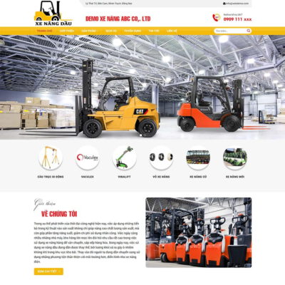 Thiết kế web bán xe và thiết bị nâng hàng hóa