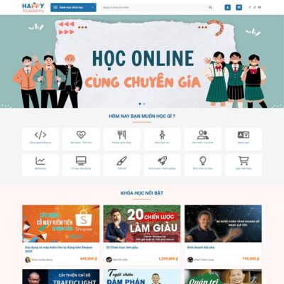 Thiết kế web bán khóa học