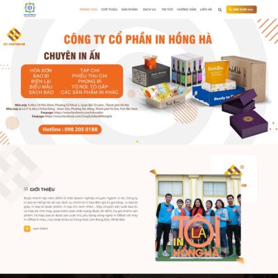 Thiết kế web công ty in ấn 07