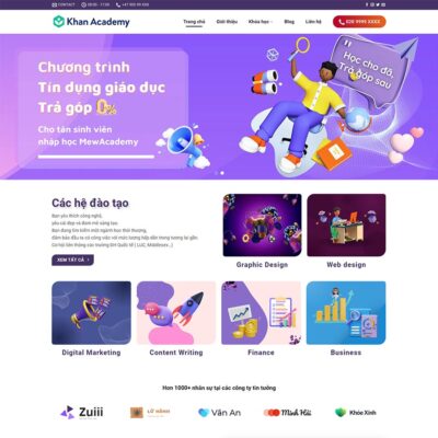 Thiết kế web bán khóa học 02