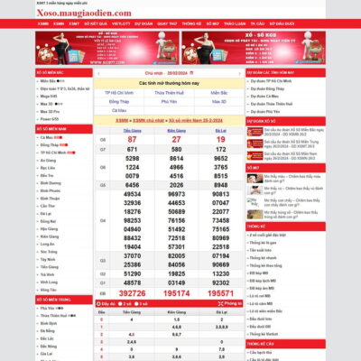 Thiết kế web kết quả xổ số tự động
