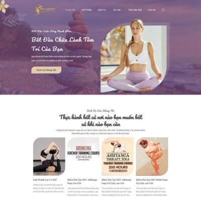 Thiết kế web trung tâm dạy Yoga
