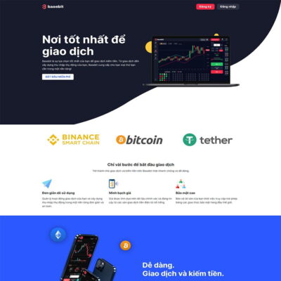 Thiết kế web giới thiệu sàn giao dịch BO 03