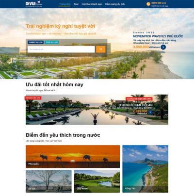 Thiết kế web du lịch 22 (giống ivivu)