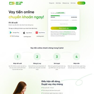 Thiết kế web dịch vụ vay tiền 03