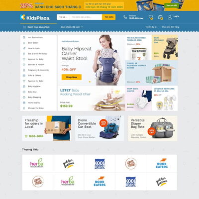 Thiết kế web bán sản phẩm mẹ và bé 04