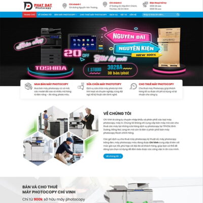 Thiết kế web bán và cho thuê máy Photocopy