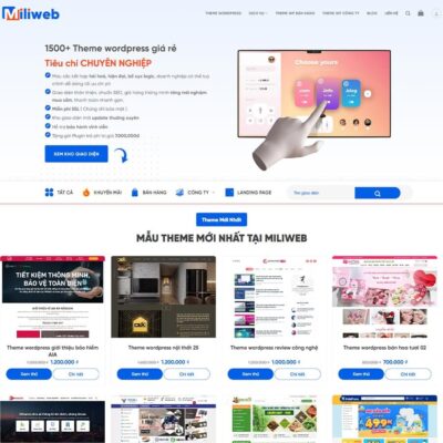 Thiết kế web bán theme, thiết kế website 02