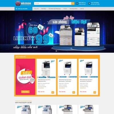Thiết kế web bán và cho thuê máy Photocopy 02