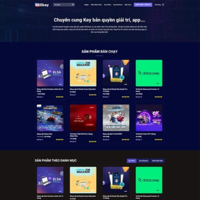 Thiết kế web bán tài khoản Premium, key bản quyền