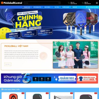 Thiết kế web bán vợt, phụ kiện pickleball