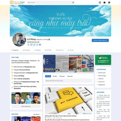 Thiết kế web blog cá nhân giống Facebook