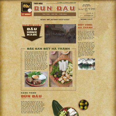 Thiết kế web quán bún đậu mắm tôm 02
