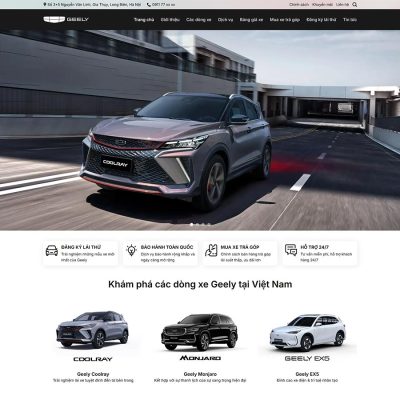 Thiết kế web bán xe ô tô Geely