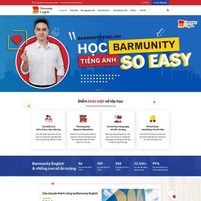 Thiết kế web trung tâm học tiếng anh 04