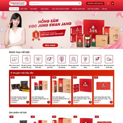 Thiết kế web bán nhân sâm 02